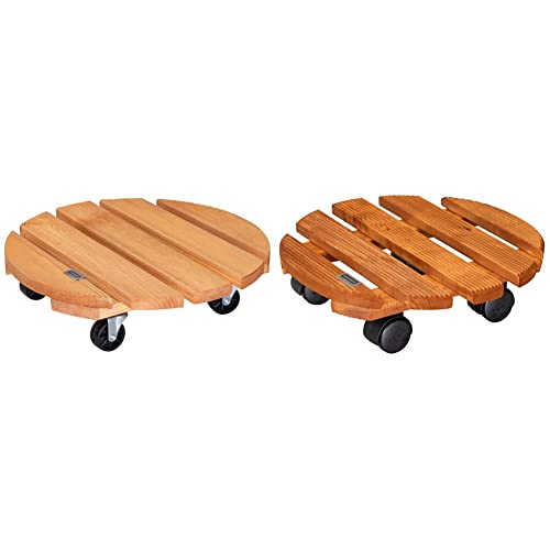 Wagner Pflanzenroller Toscana Ø 38 x 10 5 cm I Blumenroller für Außenbereich + Innenbereich Ø 30 x 8 cm I Blumenroller für den Innenbereich I Rutschsicheres Rollbrett I 20018201 von WAGNER design yourself