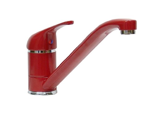 Einhebel Küchenarmatur in Rot. Niederdruck. von Sdove
