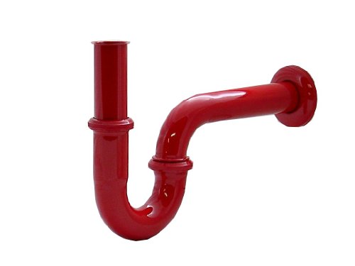 Siphon Sifon für Waschbecken 1 1/4 Zoll Rot von Wagner