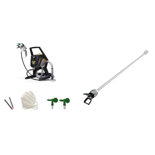 WAGNER Airless Farbsprühsystem Control Pro 250 R für Dispersions-/Latexfarben, Lacke & Lasuren, 15 m²-2 min, Druckregulierung, 110 bar, Schlauch 9 m & Control Pro HEA Düsenverlängerung, 60 cm von Wagner