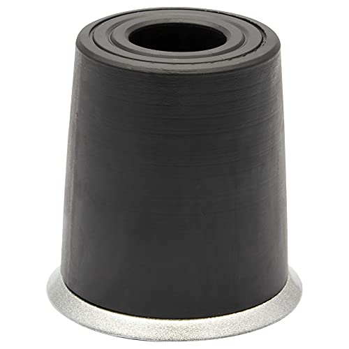 WAGNER Bodentürstopper/Wandtürstopper VULKANO MIDI - Durchmesser Ø 35 x 35 mm, Basis Edelstahl-Optik, Puffer Vollgummi, silber/schwarz, zum Schrauben inklusive Montagematerial- 15208111 von WAGNER