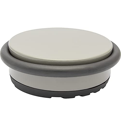 WAGNER Bodentürstopper BIG DISK COLOR MIDDLE GREY - Durchmesser Ø 100 x 30 mm, Industriestahl beschichtet, thermoplastischer Gummi, mittelgrau, 750 g - 15516701 von WAGNER