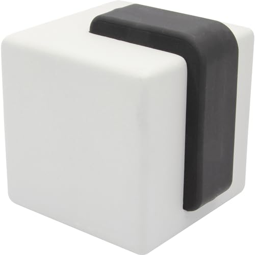 WAGNER Bodentürstopper BETON CUBE BIG - 65 x 60 x 65 mm, aus Beton, grau, Anschlag aus thermoplastischem Kautschuk, schwarz, schwere Qualität, zum Hinstellen - 15518701 von WAGNER design yourself