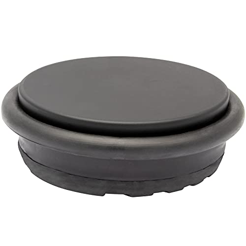 WAGNER Bodentürstopper BIG DISK COLOR BLACK - Durchmesser Ø 100 x 30 mm, Industriestahl beschichtet, thermoplastischer Gummi, schwarz, 750 g - 15519301 von WAGNER