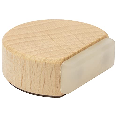 WAGNER Bodentürstopper WOOD - 40 x 35 x 17 mm, Buche massiv, selbstklebend, rückstandslos entfernbar - 15509511 von WAGNER