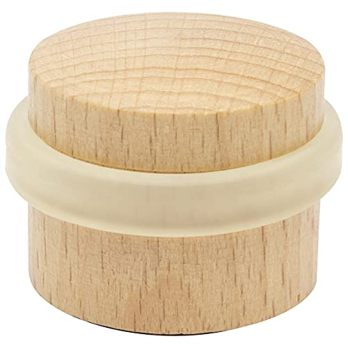 WAGNER Bodentürstopper WOOD - Durchmesser Ø 40 x 30 mm, Buche massiv, selbstklebend, rückstandslos entfernbar - 15509611 von WAGNER