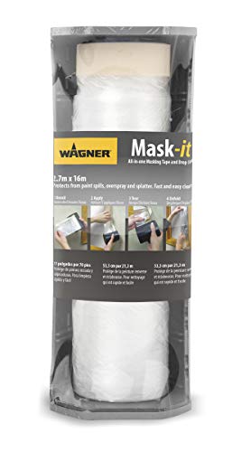 WAGNER Mask It Klebeband und Abdeckfolie für Fenster und Türen - 2, 7M x 16M von Wagner