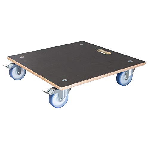 WAGNER Pflanzenroller Maxigrip 58 x 58 x 14,5 cm I Kübelroller f. Außenbereich + Innenbereich I Transportroller FSC®-Schichtholz I 2 Total-Feststeller I Tragkraft 200 kg I Made in DE - 20135801 von WAGNER