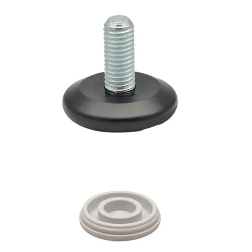 WAGNER 4er-Set Verstellfuß/Nivellierfuß starr Ø 37 mm, schwarz, Gewindestift M10 x 25 mm, Möbelgleiter - Kunststoff Hyper - Durchmesser Ø 30 mm inklusiv - Made in DE - 15832500 von WAGNER