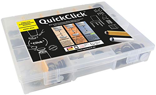 Wagner QuickClick® Möbelgleiter Profi Box 432-teiliges Set I Optimaler Schutz für Ihre Böden I Basisteile zum Kleben und Schrauben I Verschiedene Gleiteinsätze für unterschiedliche Böden - 17010101 von QuickClick