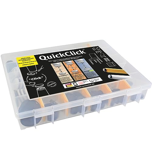 Wagner QuickClick® Möbelgleiter Profi Box 432-teiliges Set I Optimaler Schutz für Ihre Böden I Basisteile zum Kleben und Schrauben I Verschiedene Gleiteinsätze für unterschiedliche Böden - 17010101 von QuickClick