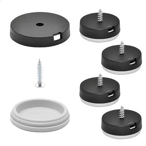 Wagner QuickClick® Kunststoffgleiter Möbelgleiter Stuhlgleiter 4er-Set zum Anschrauben - 4X Basis+Schraube+Gleiteinsatz austauschbar - Kunststoff Hyper - Durchmesser Ø 30 mm - Made in DE - 15809600 von QuickClick
