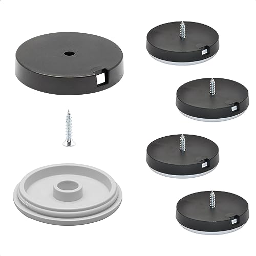 Wagner QuickClick® Kunststoffgleiter Möbelgleiter Stuhlgleiter 4er-Set zum Anschrauben - 4X Basis+Schraube+Gleiteinsatz austauschbar - Kunststoff Hyper - Durchmesser Ø 40 mm - Made in DE - 15809700 von QuickClick