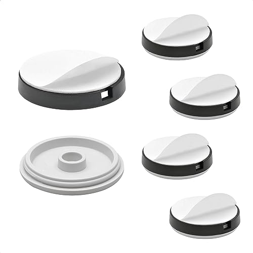 Wagner QuickClick® Kunststoffgleiter Möbelgleiter Stuhlgleiter 4er-Set zum Kleben - 4X Basis+Klebepad+Gleiteinsatz austauschbar - Kunststoff Hyper - Durchmesser Ø 40 mm - Made in DE - 15831000 von QuickClick