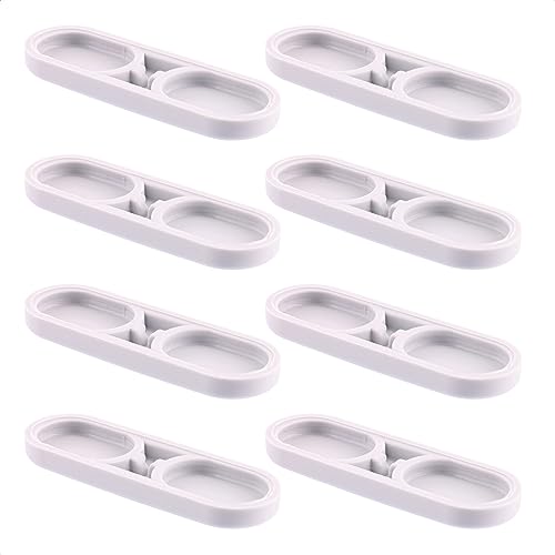 Wagner QuickClick® Tandem Kunststoffgleiter Möbelgleiter Stuhlgleiter - 8er-Set Ersatzgleiter austauschbar - Kunststoff Hyper - 39 x 12 mm für Basis 32 x 15 mm - Made in DE - 15791900 von QuickClick
