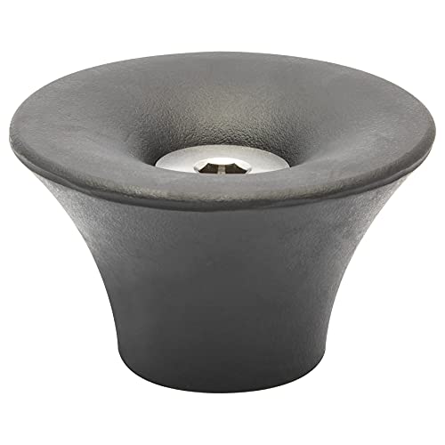 WAGNER Retro Boden- und Wand-Türstopper OUTDOOR KONEN - Durchmesser Ø 50 x 30 mm, schwarzer hochwertiger Vollgummi und wetterfeste Edelstahlschraube, inklusive Montagematerial - 15520211 von WAGNER