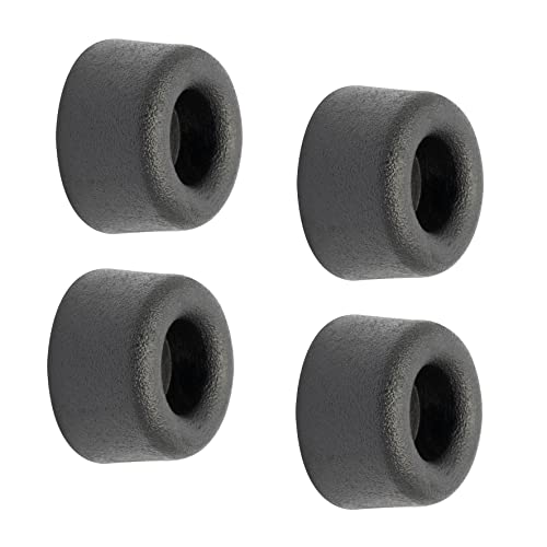 WAGNER Wandtürstopper VULKANO MINI 4tlg. Set - Durchmesser Ø 20 x 10 mm, Puffer aus hochwertigem Vollgummi, schwarz, zum Schrauben - 15501004 von WAGNER