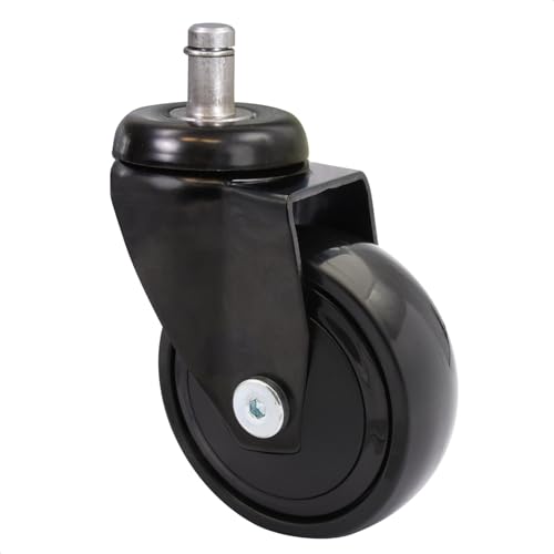 WAGNER ultrawendige 360° - 3C - Design-Lenkrolle/Transportrolle/Möbelrolle - schwarz, Softlauffläche, mit Steckstift 11 x 22 mm, Durchmesser Ø 75 mm, Tragkraft 75 kg - 01227761 von WAGNER design yourself