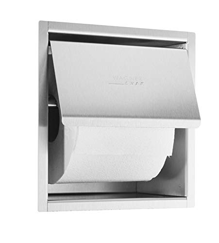 Wagner-EWAR Toilettenpapierhalter WP157 Edelstahl für Unterputzmontage, Variante:Edelstahl matt von WAGNER