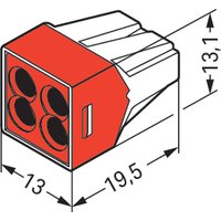 WAGO GmbH & Co. KG Dosenklemme 4qmm, 4 Leiter 773-604 von WAGO GmbH   Co. KG