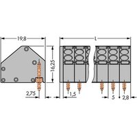 WAGO 806-106 Federkraftklemmblock 1.50mm² Polzahl (num) 6 Grau 150St. von WAGO