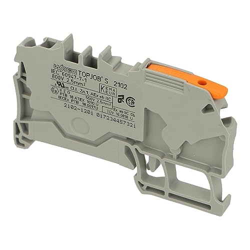 2102-1201 | WAGO 2-CONDUCTOR THROUGH TERMINAL BLOCK WITH LEVER AND PUSH-IN CAGE CLAMP? 2.5 MM?, GREY von WAGO