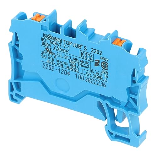 2202-1204 | WAGO 2-CONDUCTOR THROUGH TERMINAL BLOCK WITH PUSH-BUTTON 2.5 MM², BLUE von WAGO