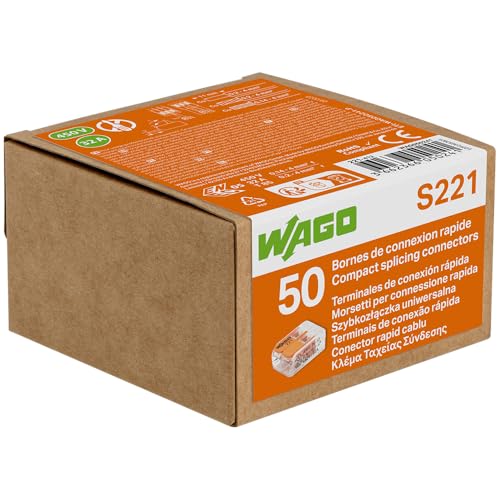 Box mit 50 WAGO-Anschlussklemmen 2 Leiter Serie 221 - Einfache und sichere Installation für alle Ihre Elektroprojekte Box mit 50 WAGO-Anschlussklemmen 2 Leiter Serie 221 - Einfache und sichere Installation für alle Ihre Elektroprojekte von WAGO