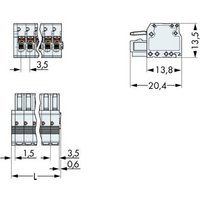 WAGO Buchsengehäuse-Kabel 2734 Polzahl Gesamt 13 Rastermaß: 3.50mm 2734-113 50St. von WAGO