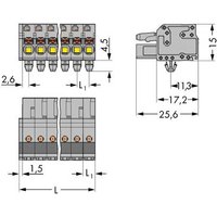 WAGO Buchsengehäuse-Kabel 2231 Polzahl Gesamt 13 Rastermaß: 5mm 2231-113/008-000 25St. von WAGO