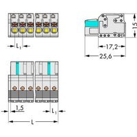 WAGO Buchsengehäuse-Kabel 2721 Polzahl Gesamt 7 Rastermaß: 5mm 2721-107/026-000 50St. von WAGO