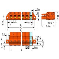 WAGO Buchsengehäuse-Kabel 2231 Polzahl Gesamt 2 Rastermaß: 7.62mm 2231-702/031-000 50St. von WAGO