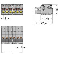 WAGO Buchsengehäuse-Kabel 2231 Polzahl Gesamt 17 Rastermaß: 5mm 2231-117/102-000 25St. von WAGO