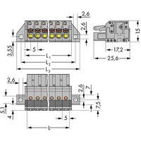 WAGO Buchsengehäuse-Kabel 2231 Polzahl Gesamt 17 Rastermaß: 5mm 2231-117/031-000 10St. von WAGO