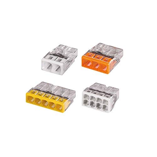 Mini Flacon mit 100 WAGO Automatik-Verbindungsklemmen Automatik 2, 3, 5 und 8 Fäden S2273 von WAGO