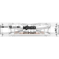 WAGO 2773-2401-100 Durchgangsklemme flexibel: - starr: 0.75-4 mm² Polzahl: 1 100 St. Transparent von WAGO