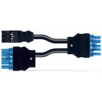 WAGO 771-5001/180-000 Netz-Verteiler Netz-Stecker - Netz-Buchse Gesamtpolzahl: 3, 5 Schwarz, Blau 0. von WAGO