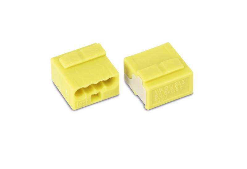 WAGO Verbindungsdosenklemme WAGO Micro-Steckklemmen 243-504, 4-polig, gelb, 100 Stück von WAGO