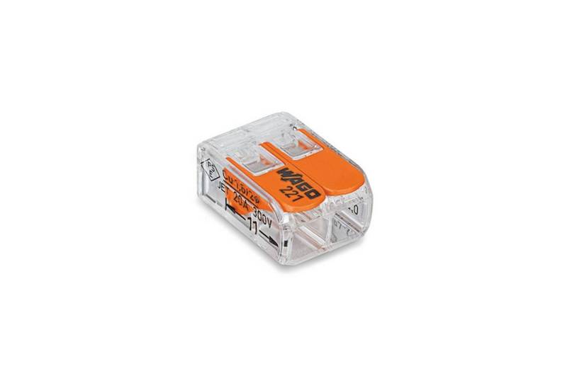WAGO Verbindungsdosenklemme WAGO Steckklemmen 221-412, 2-polig, 0,2...4 mm², 100 Stück von WAGO