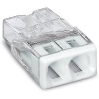 WAGO 2-COMPACT-Verbindungsdosenklemme max. 2,5 mm² transparent Deckel weiß - 2273-202 von WAGO GmbH   Co. KG