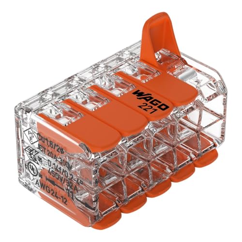 WAGO Verbindungsklemmen 221-420 | 10 Leiter, bis 4 mm², COMPACT Kabelverbinder mit Hebeln für alle Leiterarten weltweit, bestätigte Anwendungssicherheit, 15 Stück WAGO Verbindungsklemmen 221-420 | 10 Leiter, bis 4 mm², COMPACT Kabelverbinder mit Hebeln für alle Leiterarten weltweit, bestätigte Anwendungssicherheit, 15 Stück von WAGO