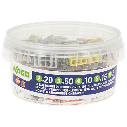 WAGO Verbindungsklemmen-Set S2273 im praktischen Kunststoff-Topf (100 Stück) von WAGO