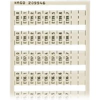 WAGO 209-946 Bezeichnungskarten Aufdruck: E130.0 E130.1 - E139.6, E139.7 5St. von WAGO