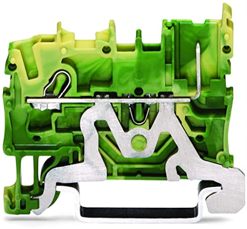 Wago 2022-1207 1-Leiter/1-Pin-PE-Basisklemme2,5 mm²für Tragschiene 35 x 15 und 35 x 7 (Menge: 100 Stück je Bestelleinheit) von WAGO