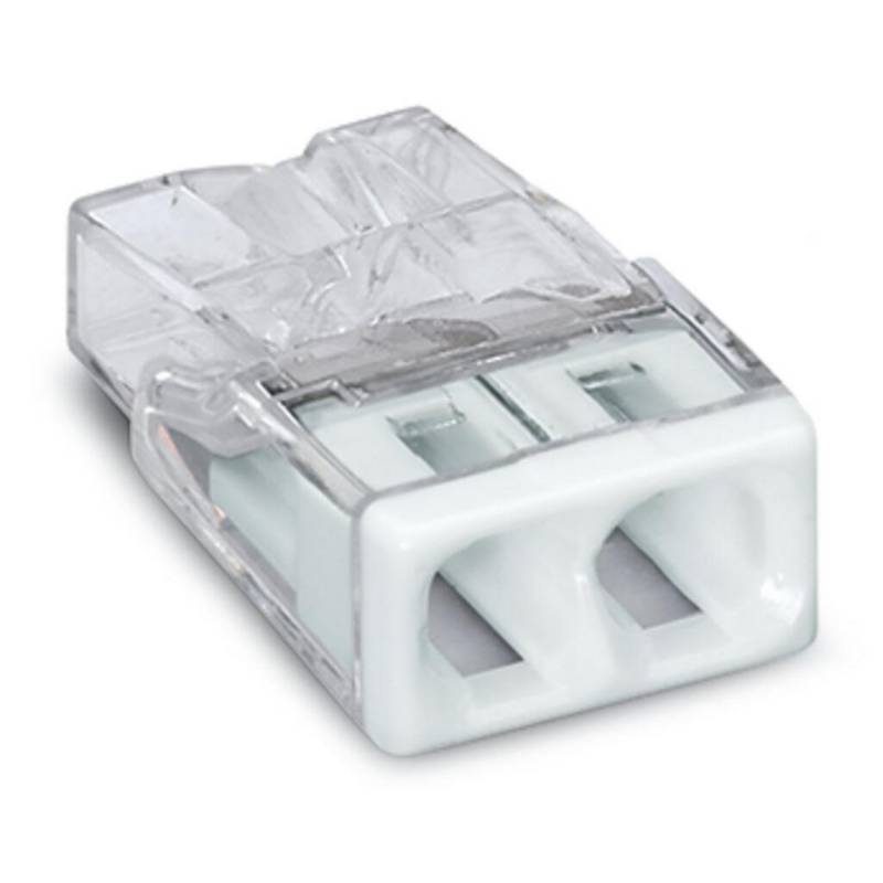 Wago Installationsklemme 2-polig transparent 6 Stück von WAGO