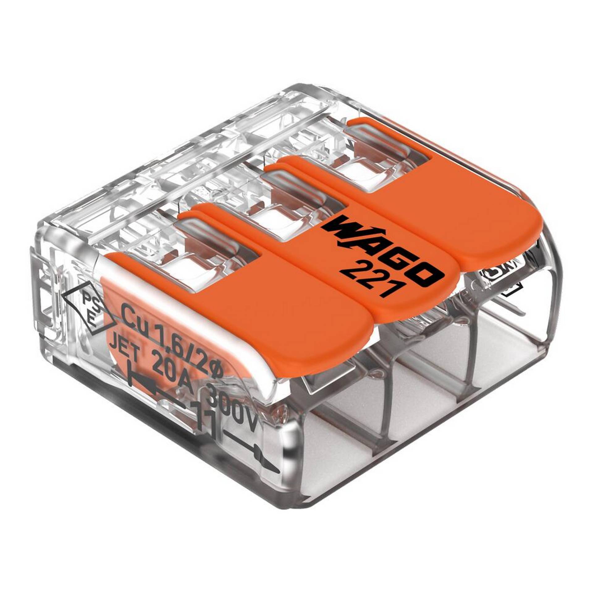 Wago Installationsklemme 3-polig transparent 50 Stück Wago Installationsklemme 3-polig transparent 50 Stück von WAGO