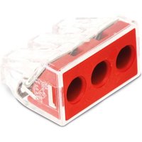 Wago - 773-173 Verbindungsklemme flexibel: - starr: 2.5-6 mm² Polzahl: 3 5 St. Transparent, Rot von WAGO