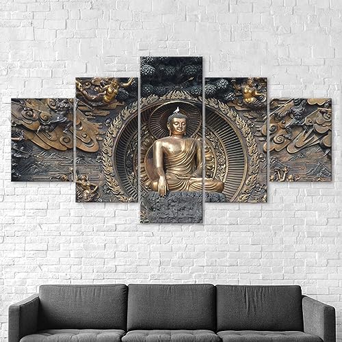 WAGYU 5 teilige bilder Buddha-Statue-Skulptur 5 teilige Leinwandbilder Bilder,5 teilig wandbild,leinwanddrucke 5 stück wandkunst,bilder wohnzimmer modern leinwand Malerei,xxl bilder,200x100cm WAGYU 5 teilige bilder Buddha-Statue-Skulptur 5 teilige Leinwandbilder Bilder,5 teilig wandbild,leinwanddrucke 5 stück wandkunst,bilder wohnzimmer modern leinwand Malerei,xxl bilder,200x100cm von WAGYU