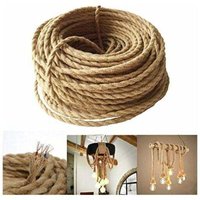 LED-Beleuchtung, 10 m elektrisches Drahtseil, 2-adriges Leinen-Vintage-Seil, Beleuchtungskabel, Kupferdraht-ummanteltes Retro-geflochtenes von WAHAISON
