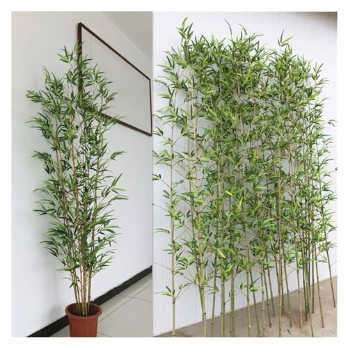 Bambus Kunstpflanze Kunstbaum Künstlicher Bambus Simulation Pflanze, 1m 1,2m 1,5m 1,8m 2m hoch Innen Außenbereich Foyer Lobbys Gartenzaun Sichtschutz Raumtrenner Bambus, Temporäre Kunstpflanzenwand ( von WAHHWF